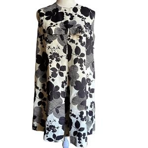 VINTAGE | Mod 60's/70's Vintage Trapeze Front Pleat Mini Swing Dress | Size 10